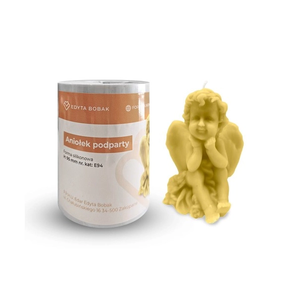 Forma silikonowa do świec - Aniołek podparty